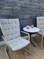 Bistrotafel - Antracite met marmer Carrara - Afbeelding 3